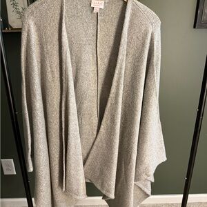 Abella Silver Open Front Women's Poncho